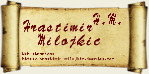 Hrastimir Milojkić vizit kartica